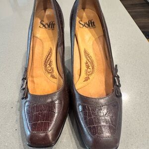 Söfft Brown Leather Heels